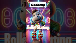 hippo doobeng roller skating and dance cartoon dance hippo doobeng shortvideo rollerskating [upl. by Medeah]