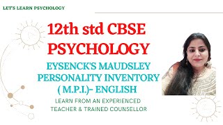 Eysencks Maudsley Personality Inventory MPI [upl. by Lachish]