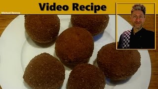 Bitterballen Recipe  Fried Meatballs Dutch Style [upl. by Ainollopa]