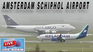 🔴 LIVE HEAVY FREEZING FOG at Amsterdam Schiphol Airport [upl. by Annala725]