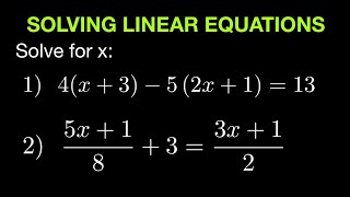 Solving Linear Equations Review [upl. by Loutitia646]