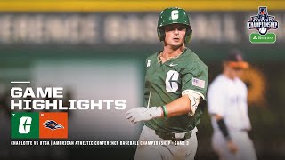 AAC Baseball Championship Presented by Regions Game 3  Charlotte vs UTSA 52124 [upl. by Rodenhouse]