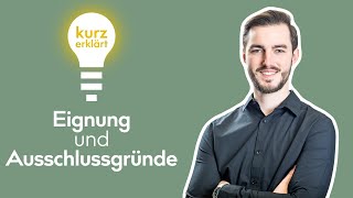 Eignungsnachweis Ausschlussgründe und Erklärungen  Kurz erklärt 5  BI MEDIEN [upl. by Aknaib]