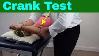 Crank Test video demonstration for SLAP tear of the labrum in the Shoulder [upl. by Nirej924]