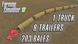 1 TRUCK 8 TRAILERS AND 203 BALES [upl. by Ahsyekat]