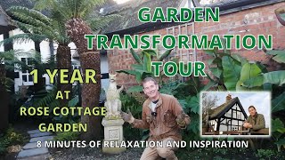 Garden Transformation Tour  A Year at Rose Cottage Garden [upl. by Garrek]