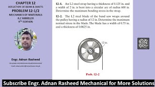 1212 Deflection of beam and shaft Mechanics of Materials RC Hibbeler [upl. by Aiclid840]