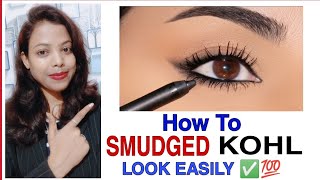 How To  Easy Everyday Smudged Kohl Look  For Beginners [upl. by Nitnerb]