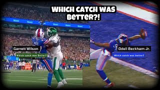 Garrett Wilson Vs Odell Beckham Jr Which Catch was better [upl. by Ecinhoj]