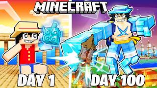 I Survived 100 Days as DIAMOND LUFFY in Minecraft [upl. by Doraj]