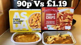 ASDA JUST ESSENTIALS Vs MAYFLOWER CURRY N CHIPS Comparison [upl. by Clara]