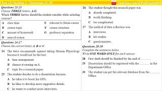 IELTS Listening TESTS Test 12  Section 3 [upl. by Adnolrehs]