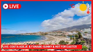 🔴LIVE SUNNY amp HOT Costa Adeje MARKET amp Fanabe Beach Tenerife Easter 2023 ☀️ Canary Islands [upl. by Binnings]