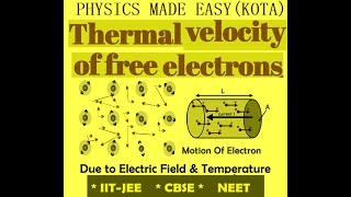 THERMAL SPEED OF ELECTRON DRIFT VELOCITY OF ELECTRON AVERAGE VELOCITY CONDUCTOR FOR JEENEET1A2 [upl. by Remled]