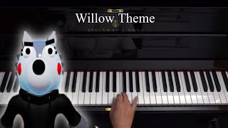 Piggy Roblox  Willow Theme Piano Tutorial [upl. by Llohcin986]