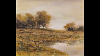 Tonalism  Victorian Watercolor Landscape Painting Tutorial Part 1 [upl. by Napier927]