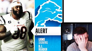 BENGALS FAN REACTS TO THE BENGALS LOSING DJ READER IN FREE AGENCY TO THE DETROIT LIONS [upl. by Lita]