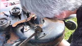 Craftsman Lt 2000 lawn mower Deck blade spindle repair [upl. by Odel]