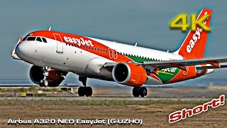 Airbus A320 Neo Easyjet GUZHO Europcar livery short takeoff [upl. by Nicoline]