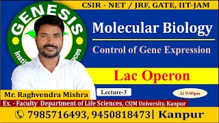 Lac Operon  Lecture3  CSIR NETJRF  Life science [upl. by Einon]