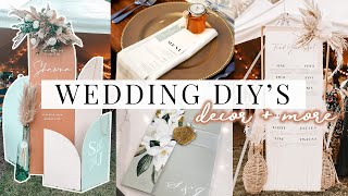 DIY WEDDING DECOR  Affordable Budget Friendly OnTrend Signage Seating Chart Stationary  MORE [upl. by Foah]