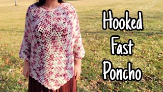 QUICK And EASY Crochet Poncho Tutorial [upl. by Tuppeny646]