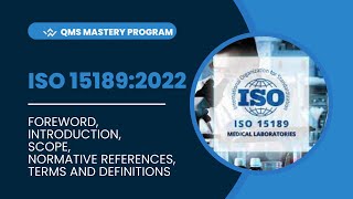 Training Session 1 Introduction to ISO 151892022 [upl. by Rimisac821]