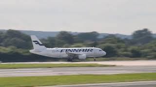 CORENDON AIRLINES B737 A319 FINNAIR TAKEOFF  MANCHESTER AIRPORT [upl. by Ahsilyt]