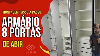 Armário com 8 portas de abrir montagem [upl. by Wolcott]