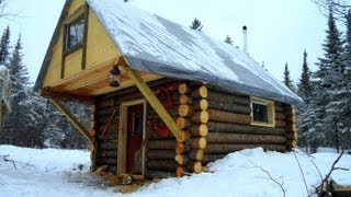 Cozy Log Cabin How I built it for less than 500 [upl. by Neema]