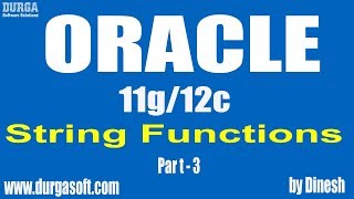 Oracle  String functions Part3 by dinesh [upl. by Nets633]