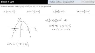 Zadanie 8  matura próbna  listopad 2013 [upl. by Drahcir945]