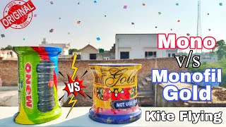 Mono VS Monofil gold  Full Fun 🤣  Kite Flying 2024  best Manjha 2024  kites Flying [upl. by Clareta]