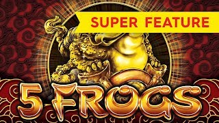 5 Frogs Slot  NICE WIN  SUPER FEATURE BONUS [upl. by Callahan]