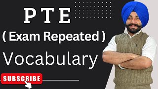 PTE Exam repeated vocabulary in July 2024  Gurwinder sir [upl. by Amorita864]