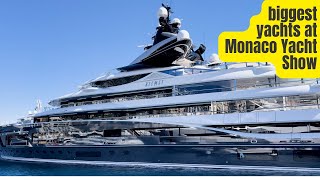 Monaco Yacht Show 2024  Day 2 Marina Walk  The Largest Yachts for Sale [upl. by Enitsirt]