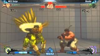 EVO 2012 SSF4 AE 2012 Daigo Umehara Ryu vs Woolie Blanka [upl. by Crabb]