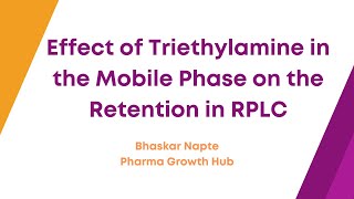 Effect of Triethylamine in the Mobile Phase on the Retention in RPLC [upl. by Wyatt]