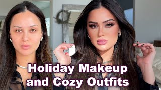 Holiday Makeup and Cozy Outfits l Christen Dominique [upl. by Blumenthal]