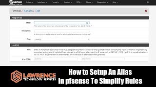 How to Setup An Alias In pfsense To Simplify Firewall Rules [upl. by Modesty55]