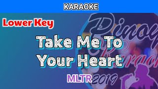 Take Me To Your Heart by MLTR Karaoke  Lower Key [upl. by Annahavas]