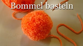 Bommel selber machen  Pompons einfach basteln  Basteln mit Wolle im Winter [upl. by Octavus]