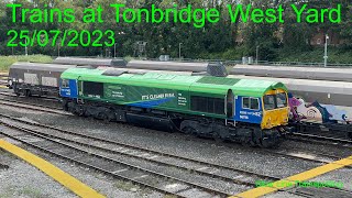 Trains at Tonbridge West Yard  25072023 [upl. by Hobey37]