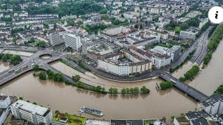 After 24hrs of rainfall Saarbrücken city in Germany is flòodèd for days now [upl. by Ilan923]