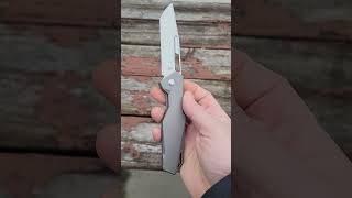 The acoustics on this are heavenly Kizer Beyond in titanium edc kizer titaniumknife fyp [upl. by Neelsaj]