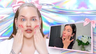 I Tried Kylie Jenners VOGUE Makeup Routine  NikkieTutorials [upl. by Pardoes]