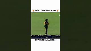 ABD Took 2 Wickets😱 cricket [upl. by Ydnec]