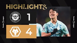 Hee Chan Hwang scores brace as Wolves beat Brentford  Brentford 14 Wolves  Highlights [upl. by Polinski]