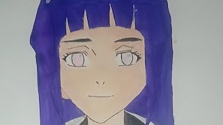 Drawing Byakugan Princess Hinata Hyuga ll animeart naruhina narutouzumaki narutolovers [upl. by Arihday167]