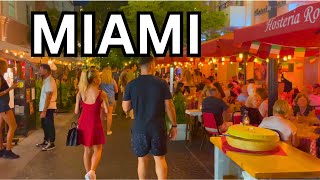 4K  MIAMI FLORIDA Nightlife Espanola Way  USA [upl. by Savick755]